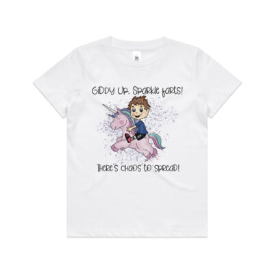 Giddy up sparkle farts Boy design kids youth t-shirt Thumbnail