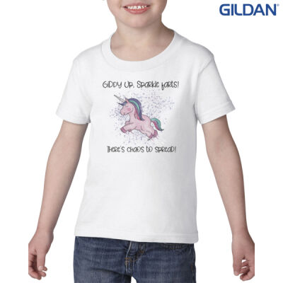 Giddy up sparkle farts Unicorn only toddler cotton t-shirt  Thumbnail