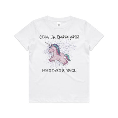 Giddy up sparkle farts Unicorn design only kids youth t-shirt Thumbnail